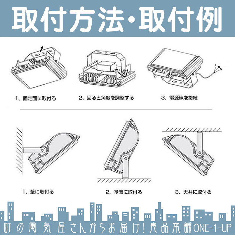 LED投光器 LEDライト LED作業灯 屋外 30W 2400LM(300W相当) ハイパワー 省エネ bld-030