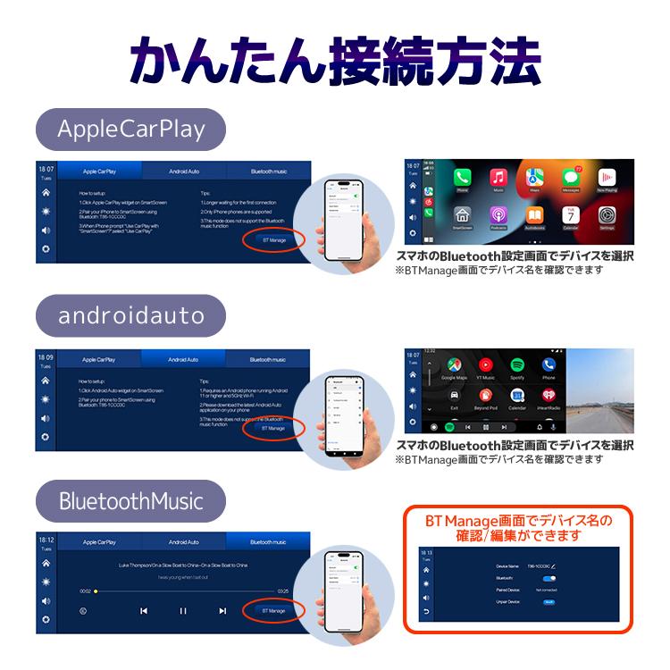 10.26インチ ディスプレイオーディオ 車載マルチプレイヤー ドラレコ機能付き 1080P録画 Bluetooth 64GBカード カメラ付属 AppleCarPlay/AndroidAuto対応 タッチパネル mtk014
