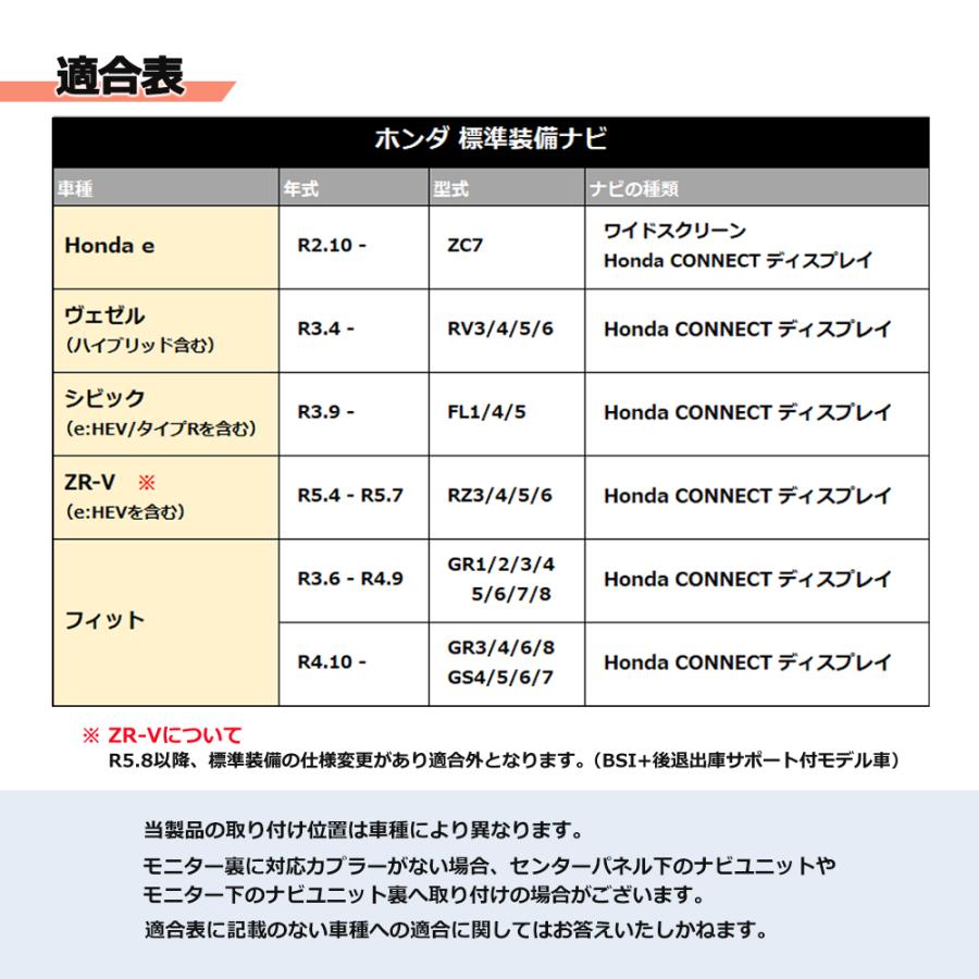 テレビキット ホンダコネクト 新型 純正ナビ 走行中テレビ操作 ホンダe ヴェゼル フィット Honda CONNECT ディスプレー 対応 キャンセラー ナビ tvキット tom610