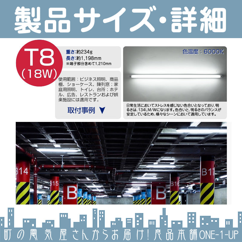 LED 蛍光灯 40W 直管 + 照明器具 ユニット LEDライト 120cm 昼光色 6000K 2400LM 口金 G13 消費電力18W 省エネ 軽量 長寿命 led-d09