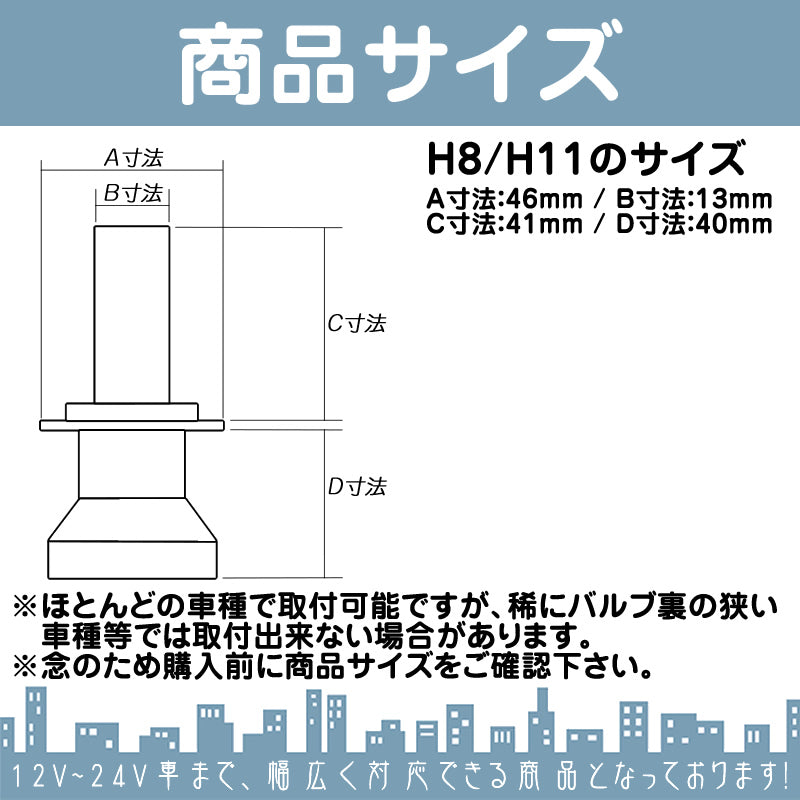 LEDヘッドライト LEDフォグランプ H4 (Hi/Lo) / H8 / H11 / HB3 / HB4 車検対応 6000lm 12V 24V ファンレス ケルビン数変更可 mtk1020