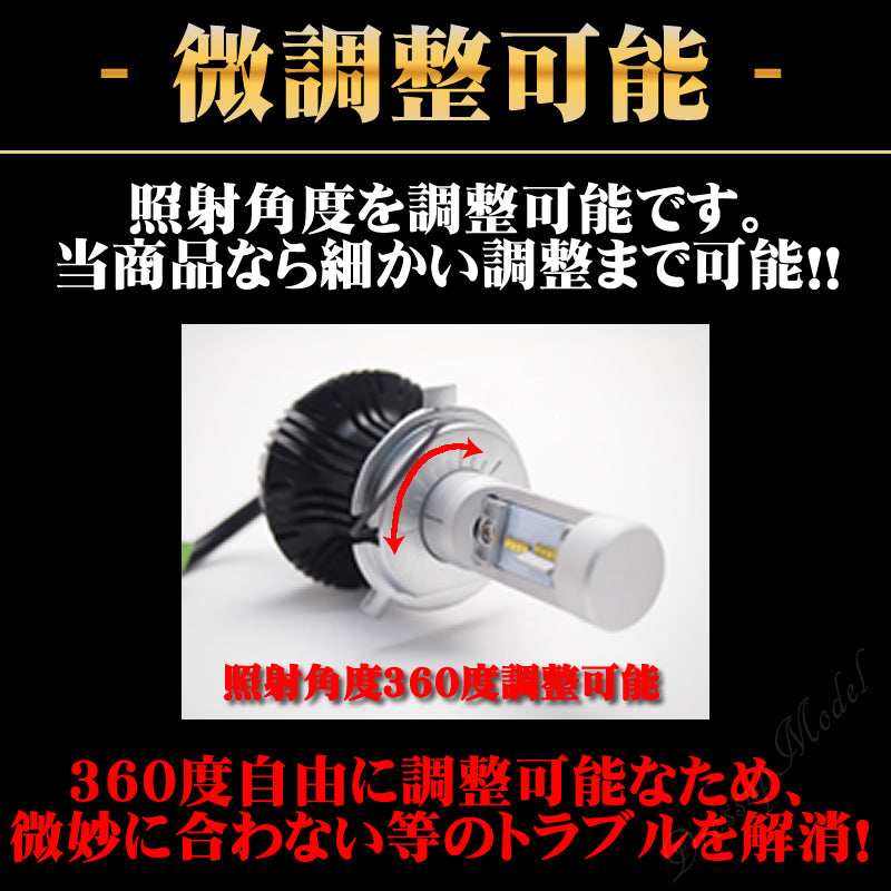 LEDヘッドライト LEDフォグランプ H1 / H3 / H4 (Hi/Lo) / H7 H8 / H11 / HB3 / HB4 車検対応 8000lm 12V 24V ファンレス mtk1030