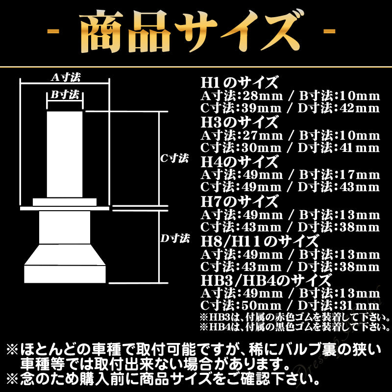 LEDヘッドライト LEDフォグランプ H1 / H3 / H4 (Hi/Lo) / H7 H8 / H11 / HB3 / HB4 車検対応 8000lm 12V 24V ファンレス mtk1030