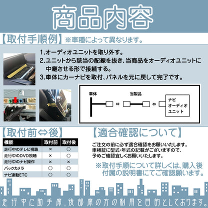 ホンダ メーカーオプションナビ対応 走行中 テレビ DVD 視聴キット インターナビ MOP 標準装備ナビ パーキング解除 tom093