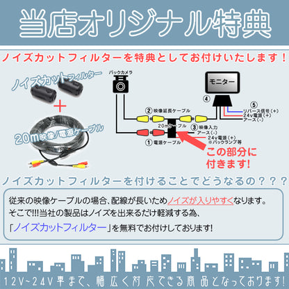 9インチ 4分割 オンダッシュモニター バックカメラ セット 赤外線LED搭載 安心の暗視カメラ 24V車 大型車 トラック等に mcs018