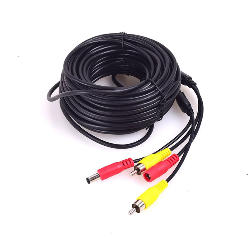 電源/映像ケーブル 20メートル 12V 24V 兼用 大型車 バックカメラ リアカメラ 延長ケーブル ノイズカット RCA端子 モニター トラック バス  org009