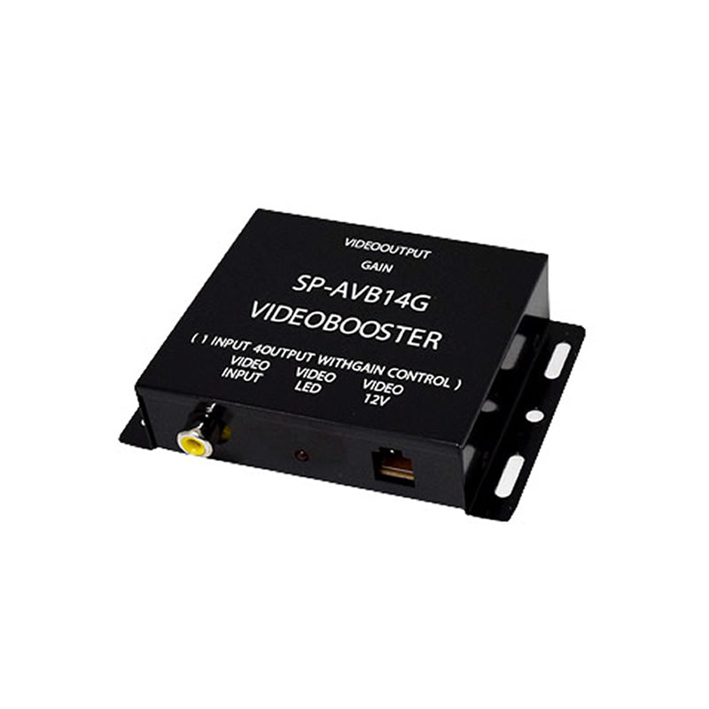 映像分配器 4ch ビデオブースター内蔵 分配器 モニター追加 12V車 4ポート ヘッドレストモニター 液晶モニター 出力端子 rgs005
