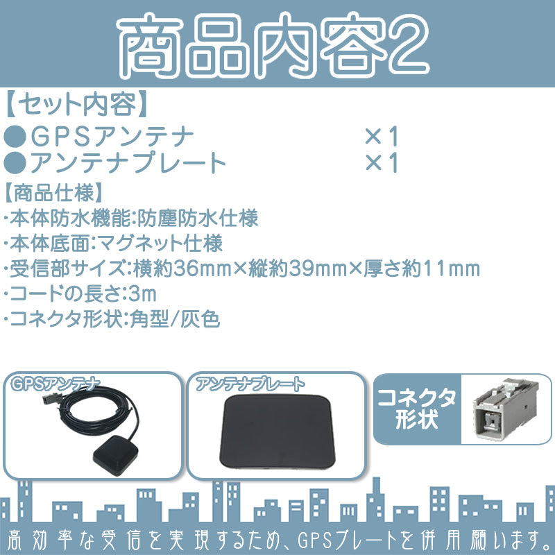 GPSアンテナ ワンセグ フィルムアンテナ VR1タイプ 1本セット 